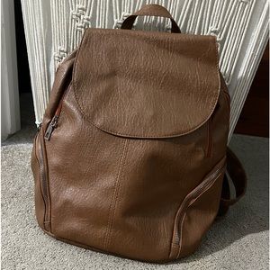 Leather backpack